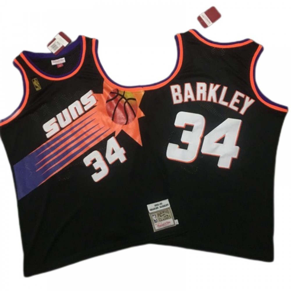Men's Phoenix Suns Charles Barkley #34 Black 1992-93 Hardwood Classics Jersey-Pro Kit Vault | Brand New 26/27 Sports Jerseys